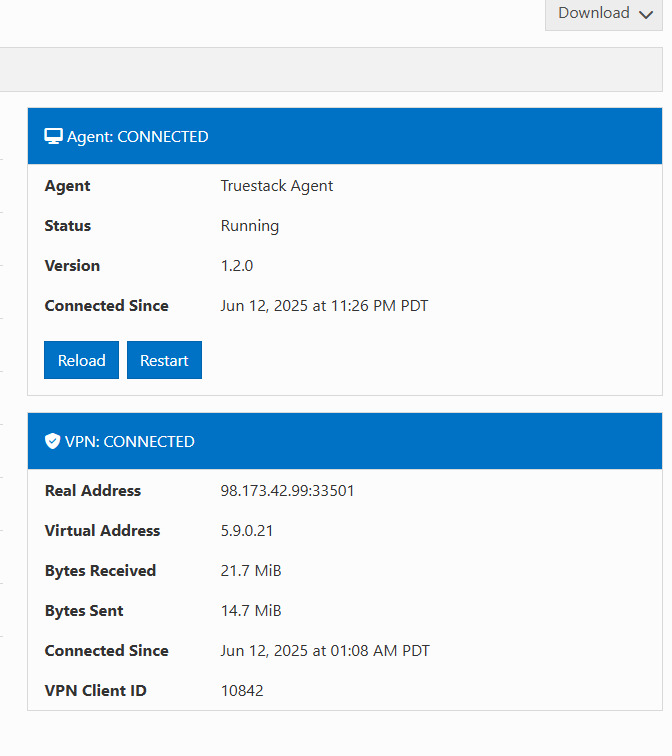TrueStack Agent Restart